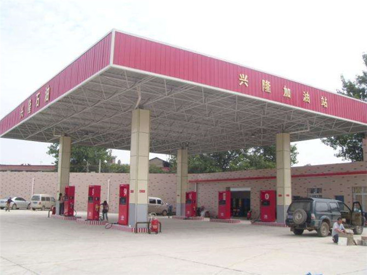 邳州加油站钢结构网架案例9